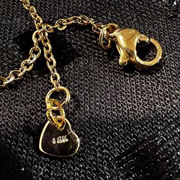 SALE 18k Stamped Gold Filled Balloon Dog Animal Charm Pendant Necklace - Picture 3 of 6